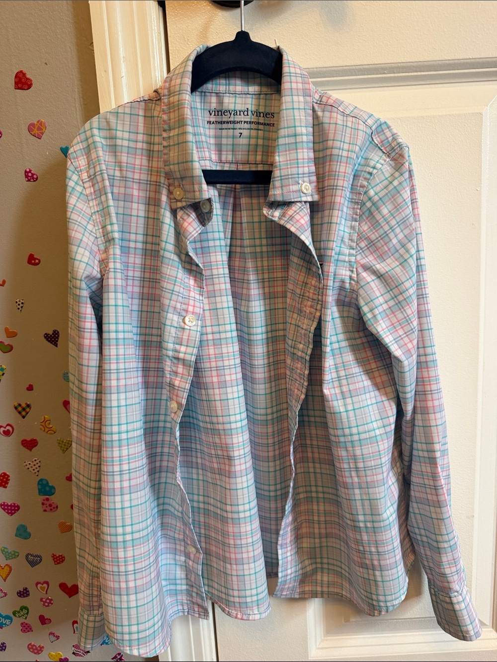 Vineyard Vines Pastel Plaid Button-Down in Light Blue, Pink & Mint